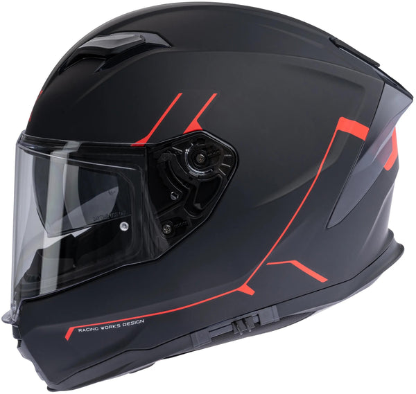 Spec-x integralhelm sx-82.03 r2 stinger helmet sx-82.03 r2 black matt red xl pin rea
