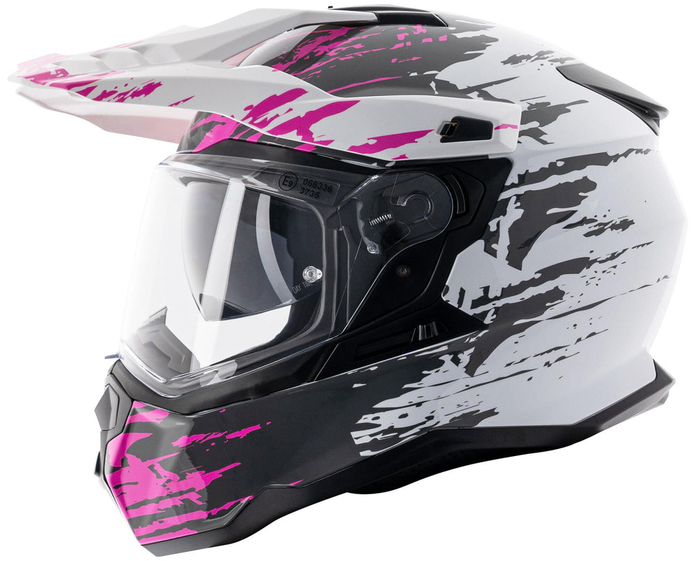 Spec-x endurohelm sx-62.01 r1 stinger adv helmet spac-x sx-62.01 r1 stinger adv l white pink