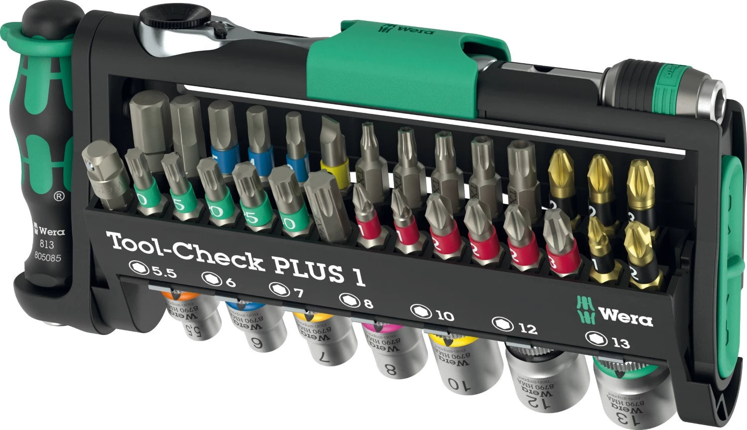 Wera tool-check plus 1, 39-delig bitset (zwart groen)