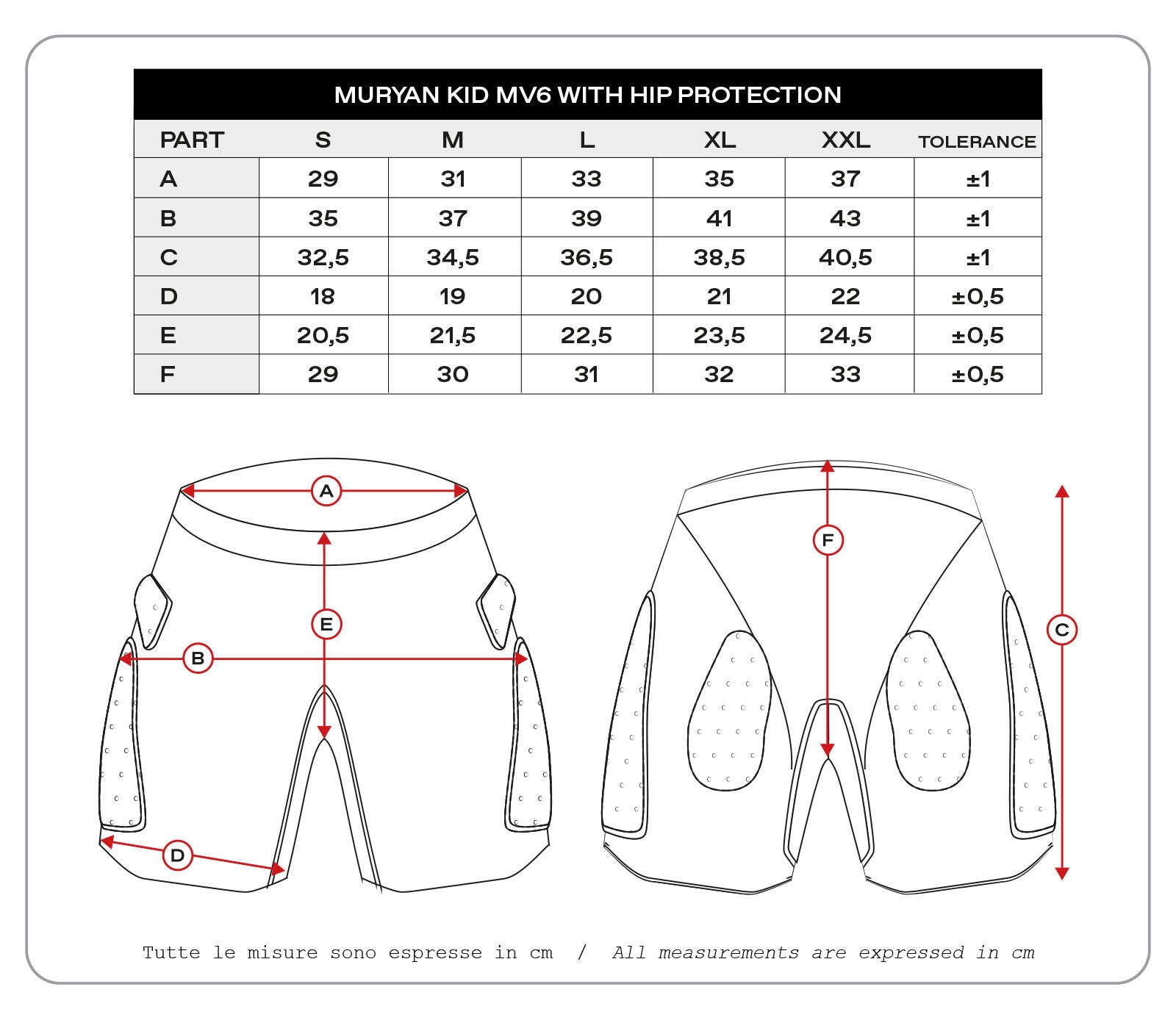 Ufo plast protector broek muryan mv6 . children's protec. trouse muryan mv6 black gr. l