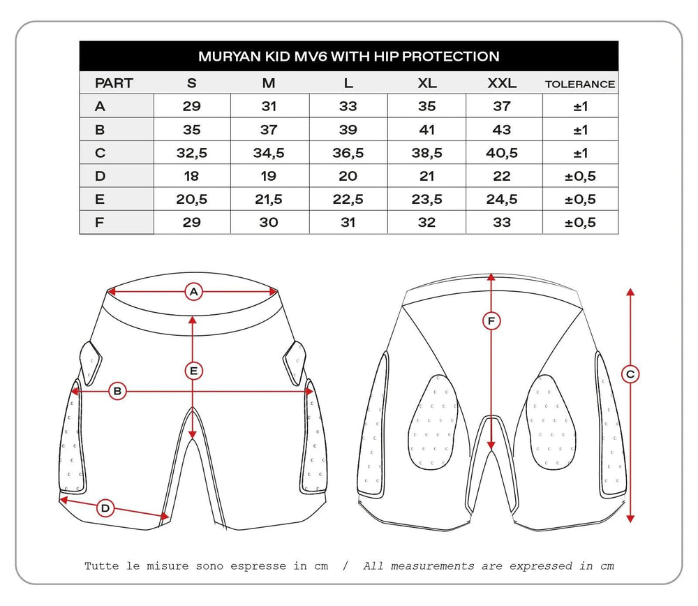 Ufo plast protektorenhose muryan mv6 children's protec. trouse muryan mv6 black gr.xxl