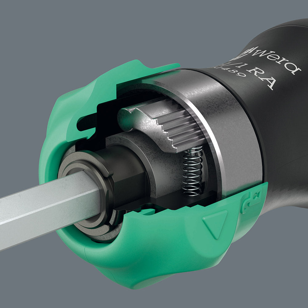 Wera kraftform kompakt 28 ra met etui, 6‑delig bitset (zwart groen)