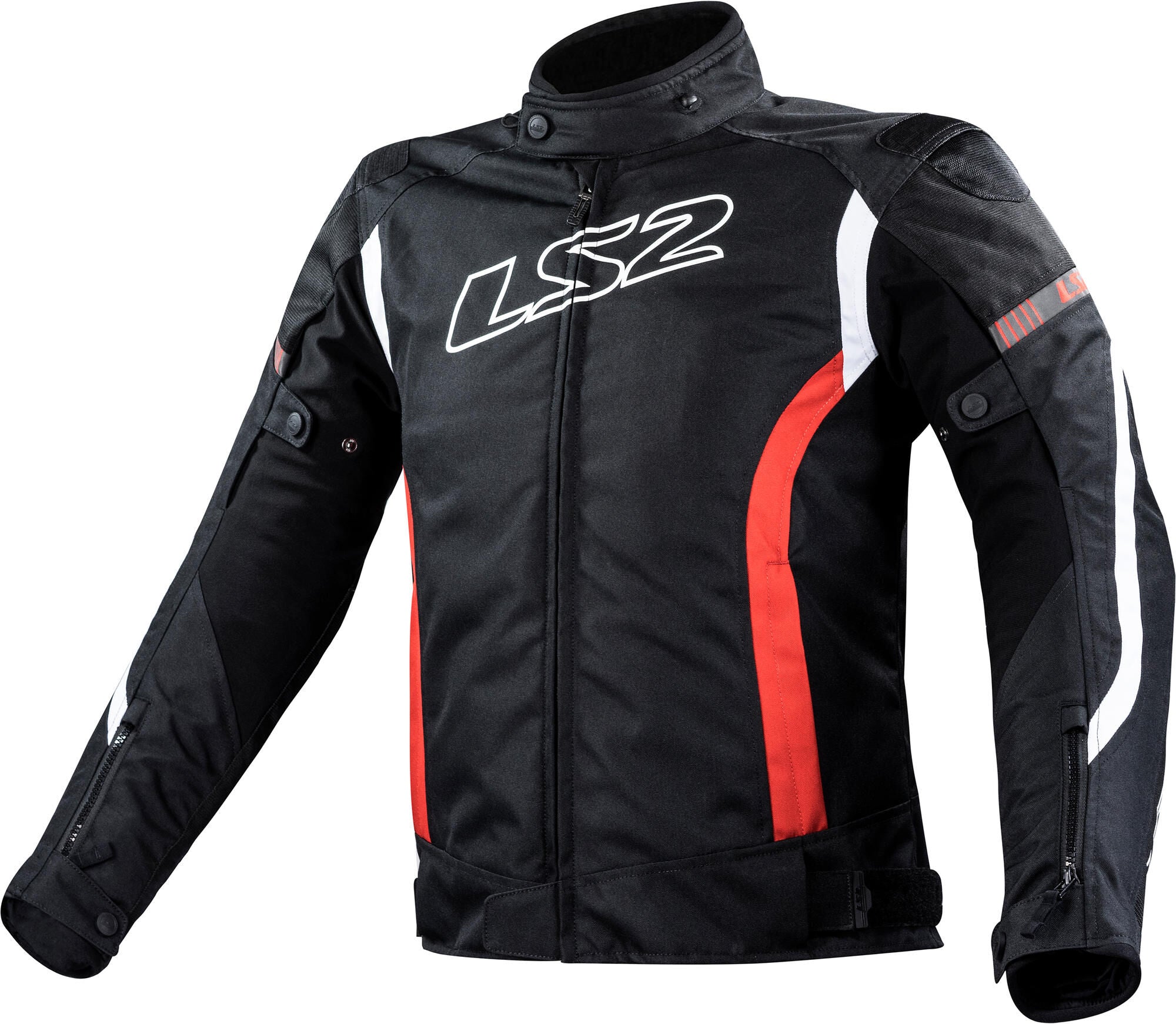 Ls2 gate jas jacket gate man black red m