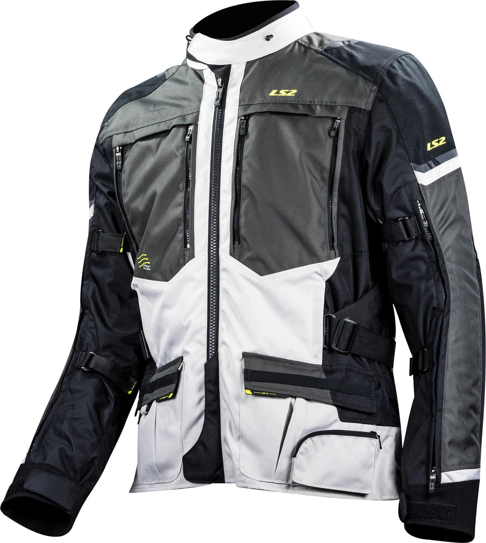 Ls2 jas norway jacket norway man black gray yellow 3xl
