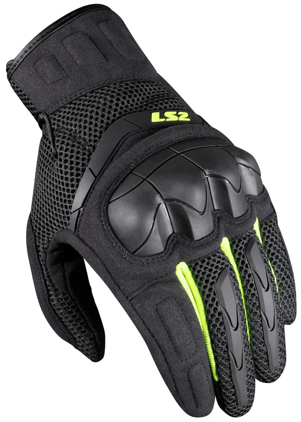 Ls2 handschoenen kubra man gloves kubra man anthracite h-v yellow s