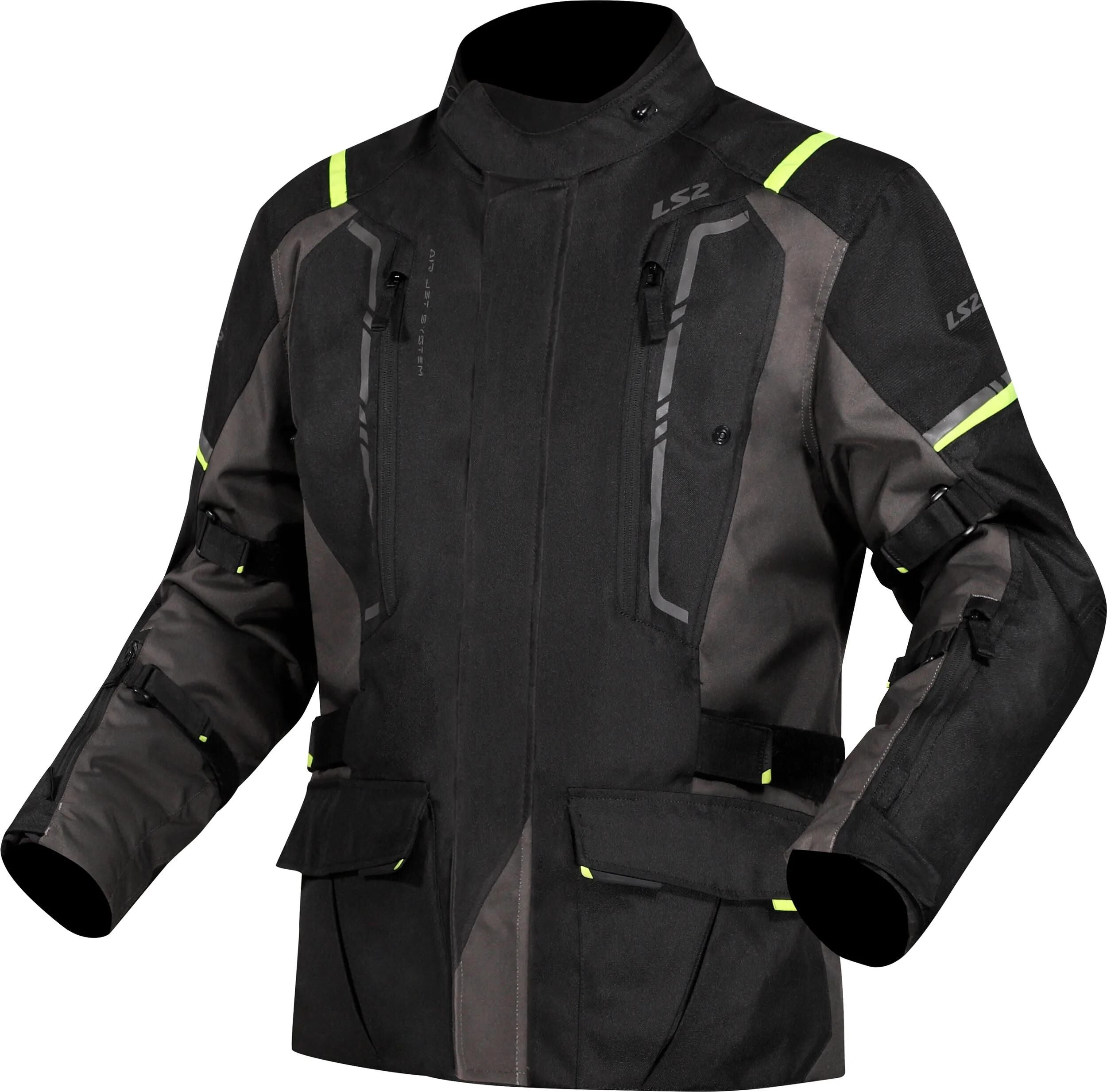 Ls2 jacke narvik jacket narvik men black grey neon yellow xx