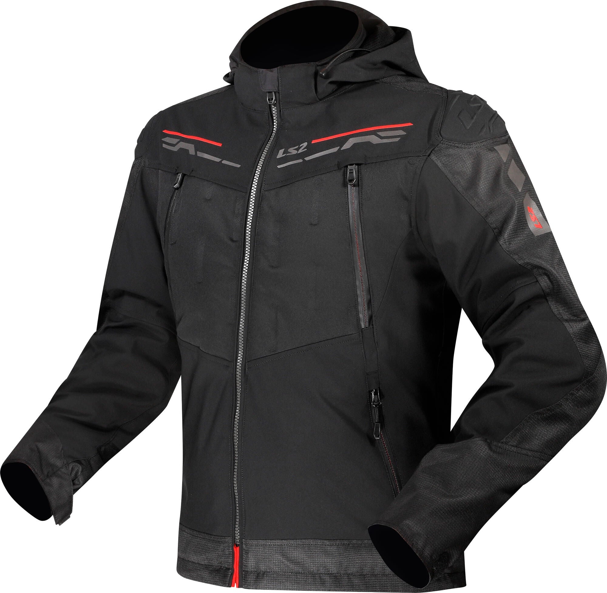 Ls2 zirconium jas jacket zirconium men black red size 3xl