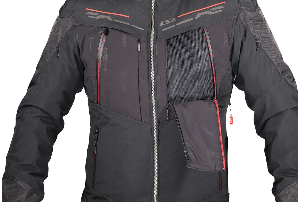 Ls2 jacke zirconium evo man jacket zirconium evo mens black red gr. xl