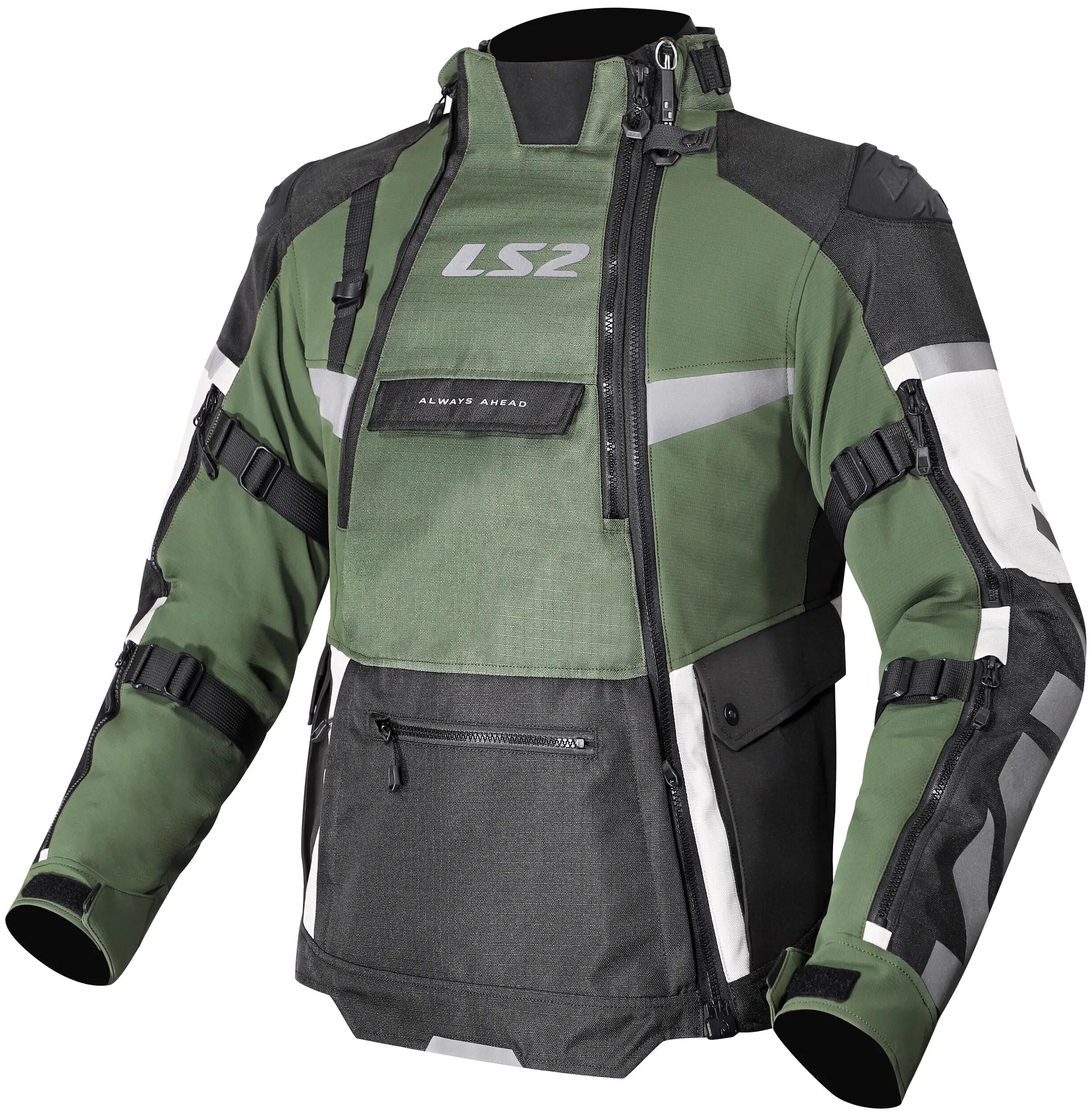 Ls2 jas x-master man jacket x-master men black green grey gr. l
