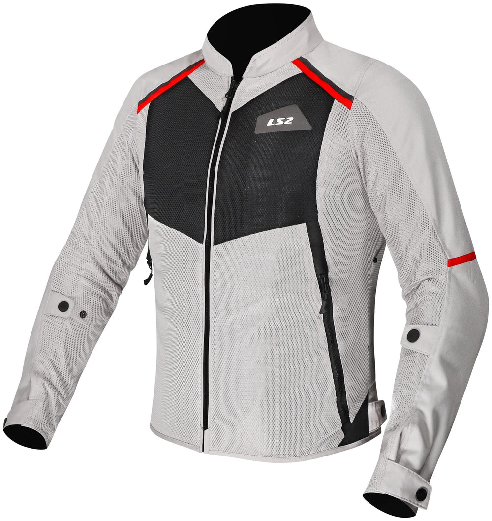 Ls2 jacke breeze lady jacket breeze ladies gray black red size xl