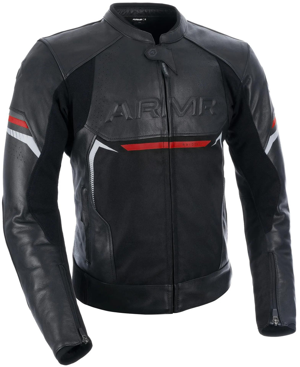 Armr lederjacke raiden 3.0 leather jacket raide 3.0 ms black red gr. l