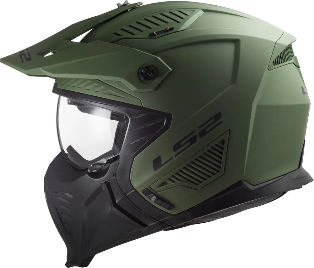 Ls2 modulaire helm of606 drifter solid helmet drifter green matt gr. l