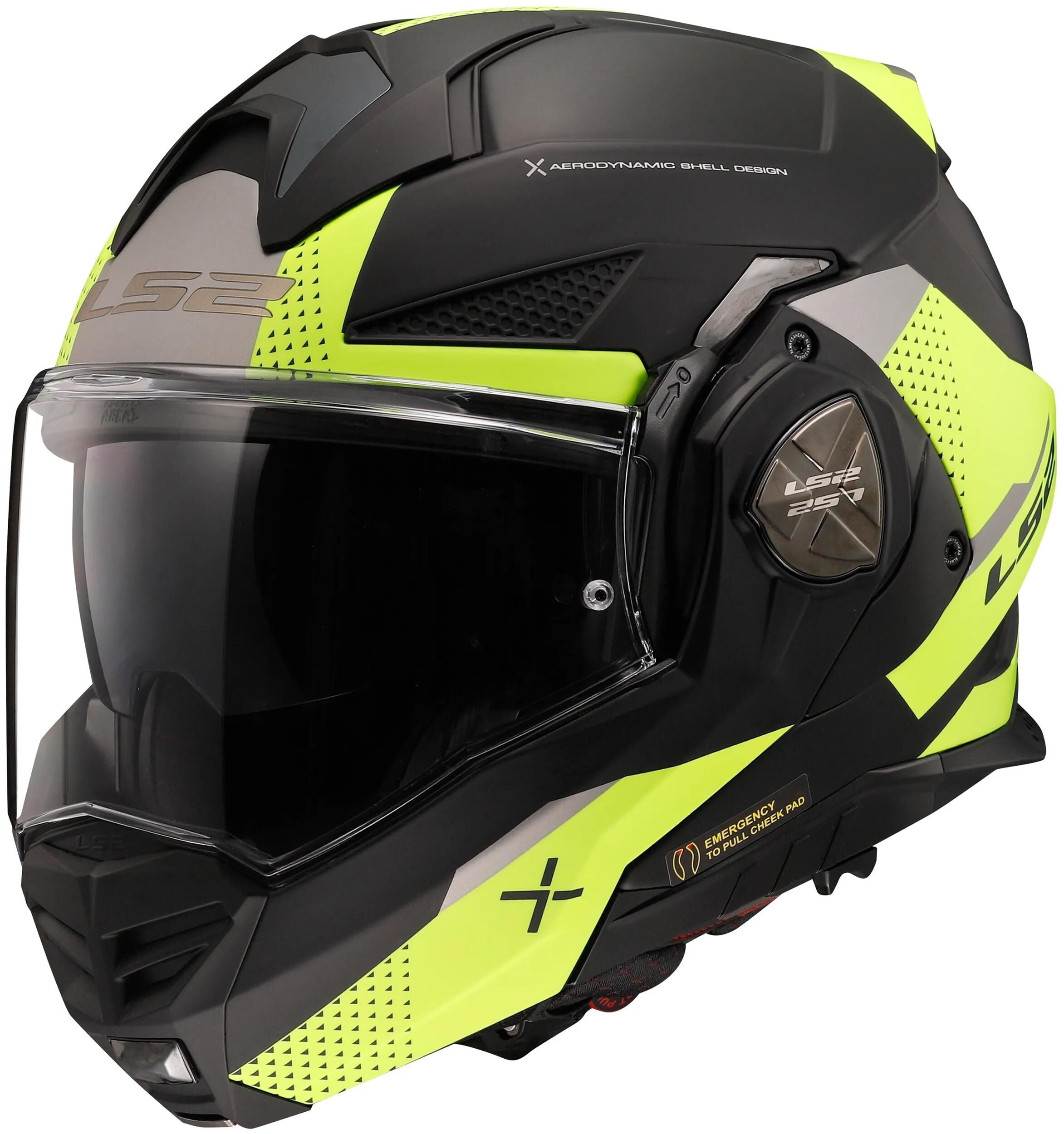 Ls2 klapphelm ff901 advant x oblivion helmet advant x obliv bw neon yellow matt gr. 3