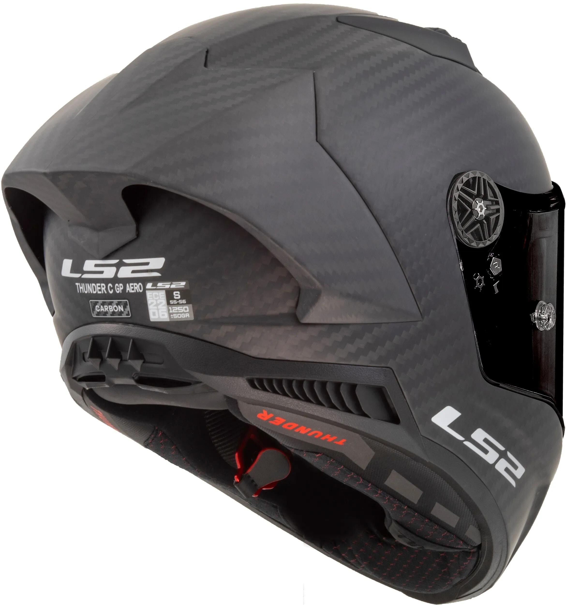 Ls2 integralhelm ff805 thunder carbon gp aero helmet thunder gp aer black matt gr. l