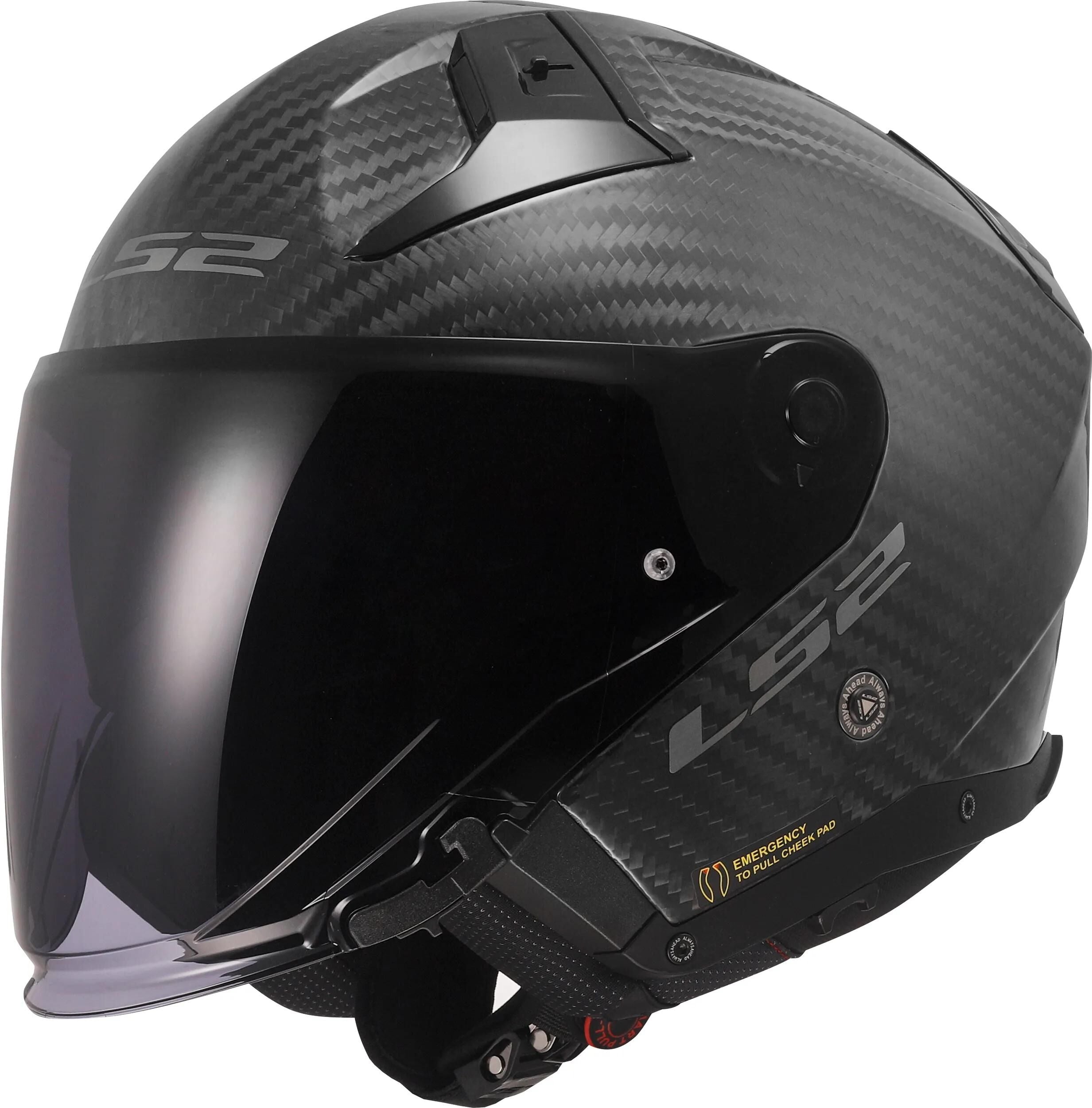 Ls2 jethelm of603 infinity ii carbon solid helmet of603 infinity ii matt carbon gr. l