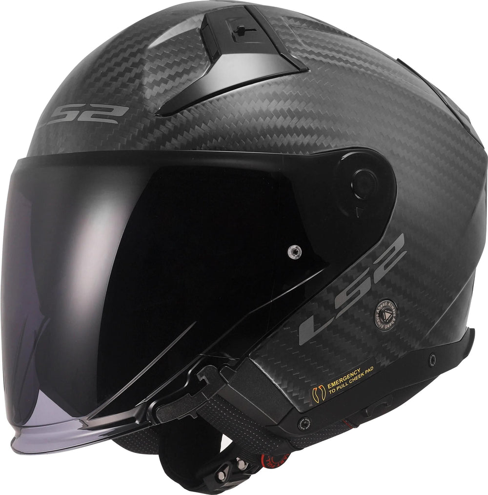 Ls2 jethelm of603 infinity ii carbon solid helmet of603 infinity ii matt carbon gr. xl