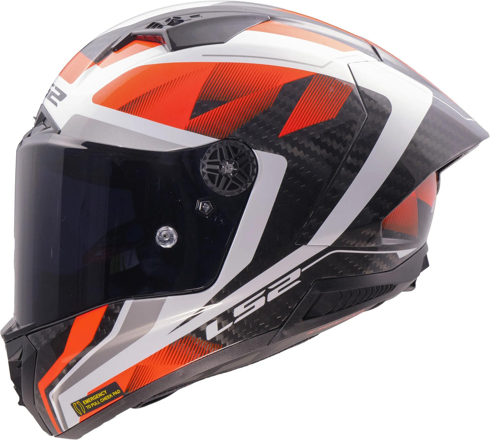 Ls2 integralhelm ff805 thunder carbon gp raute helmet ff805 thunder gp diamond white red gr.