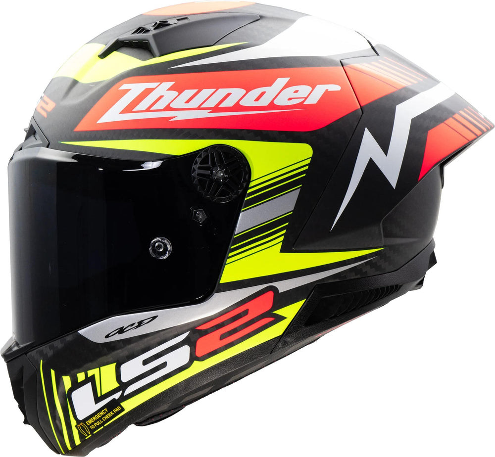 Ls2 integralhelm ff805 thunder carbon gp aero replica black helmet ff805 thunder gp aero replica sw. gr.xl