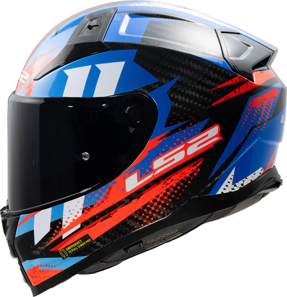 Ls2 integraalhelm ff811 vector ii carbon tantic . helmet ff811 vector ii tantic m blue red