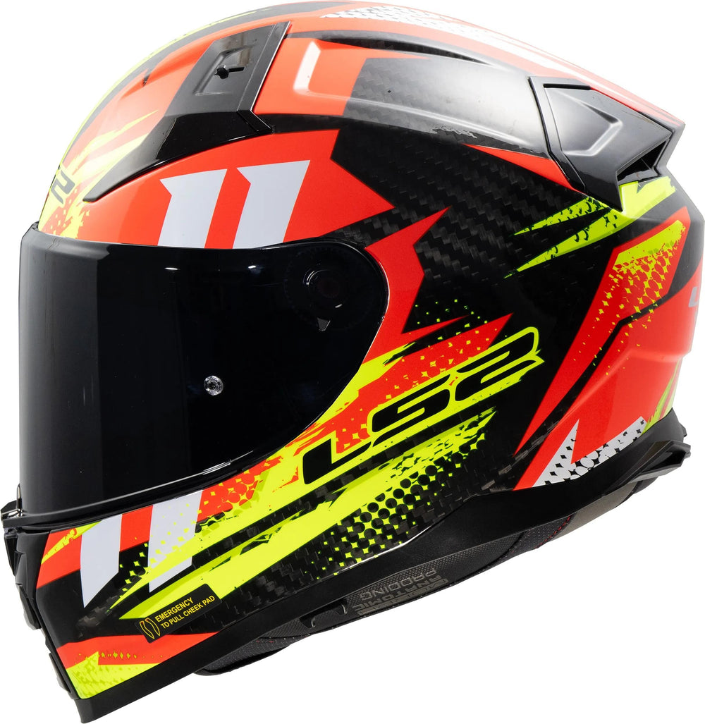 Ls2 integralhelm ff811 vector ii carbon tantic helmet ff811 vector i tantic red yellow gr. xxl