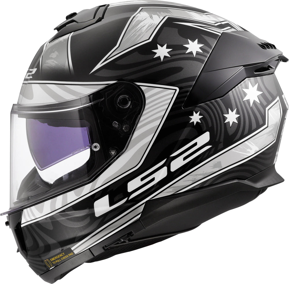 Ls2 integraalhelm ff808 stream ii galdam helmet ff808 stream i galdam black white gr. m