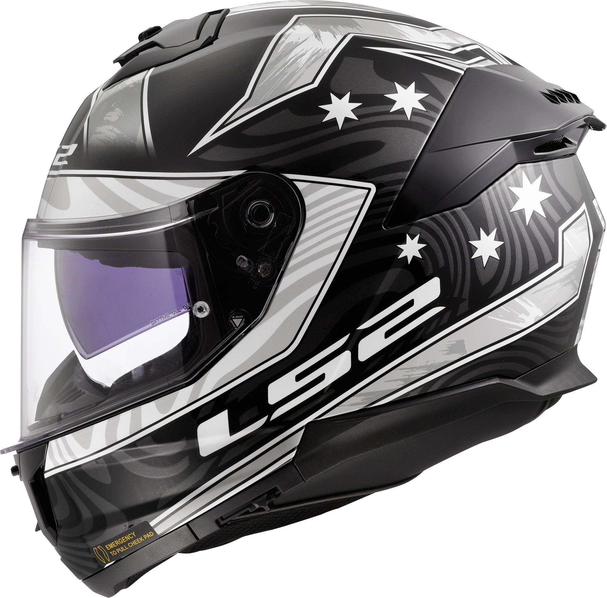 Ls2 integraalhelm ff808 stream ii galdam helmet ff808 stream i galdam black white gr. m