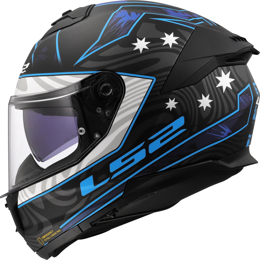 Ls2 integralhelm ff808 stream ii galdam helmet ff808 stream i galdam black blue gr. m