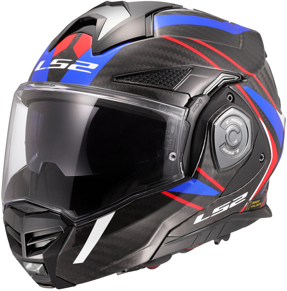 Ls2 opklaphelm ff901 advant x carbon future ii helmet advant x carbo future ii white blue m