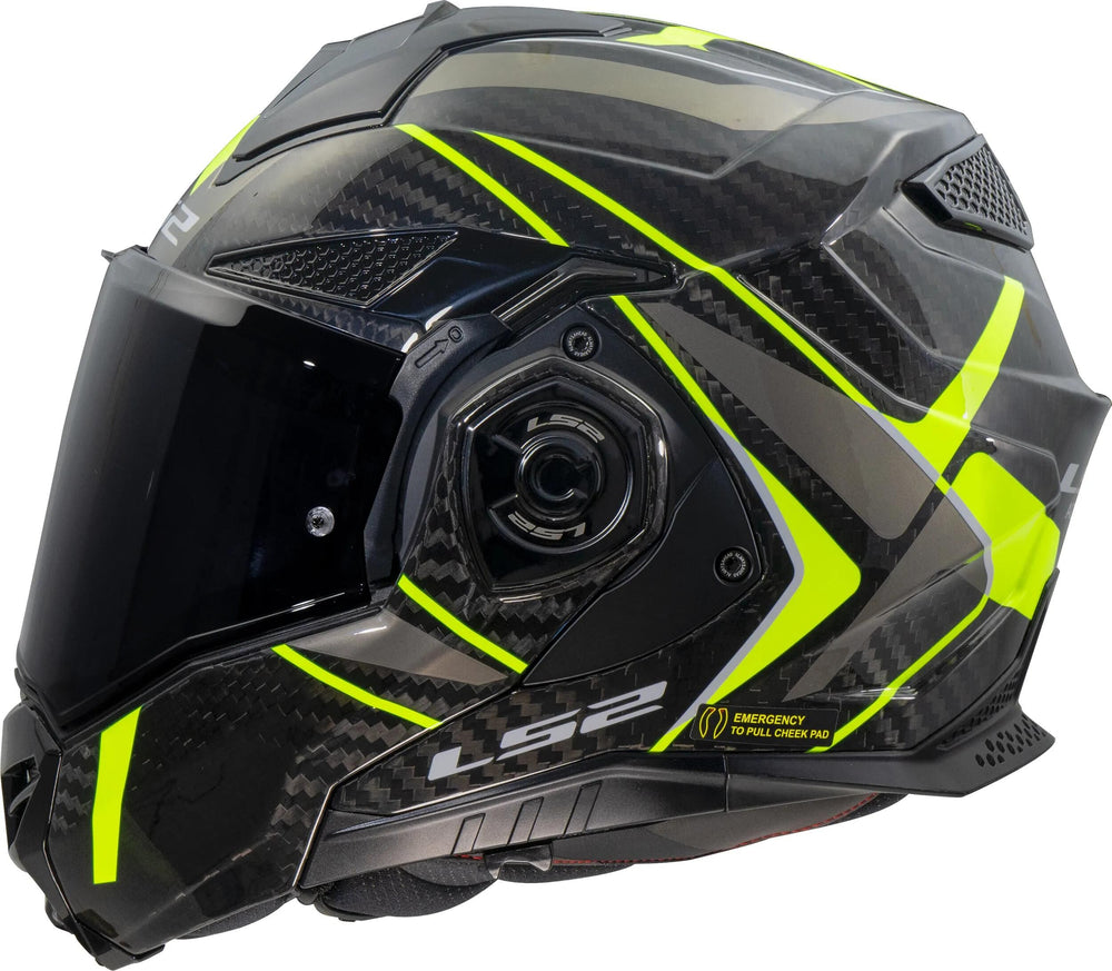 Ls2 klapphelm ff901 advant x carbon future ii helmet advant x carbo future ii h-v yellow size