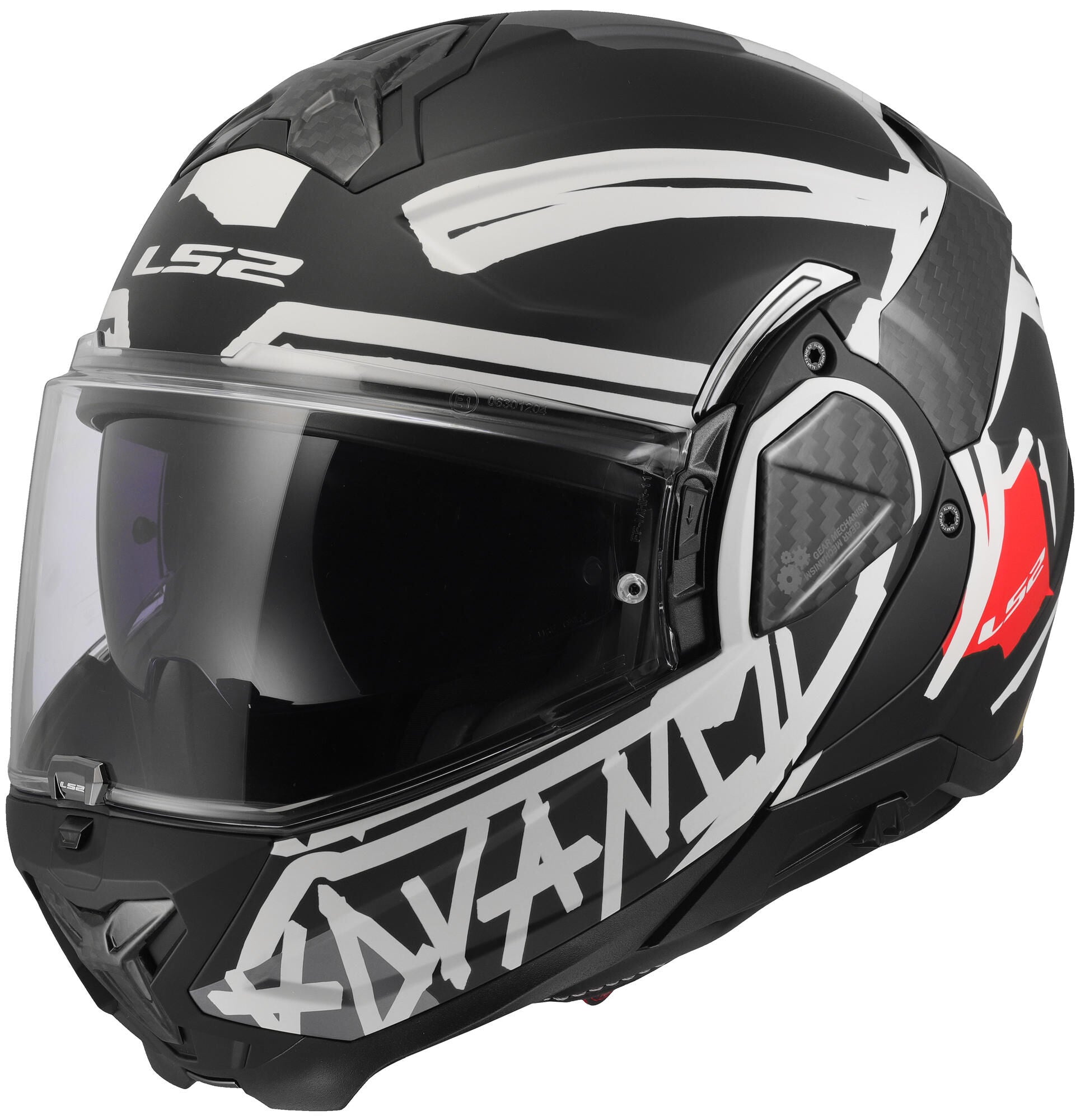 Ls2 opklaphelm ff910 advant ii tape helmet ff910 advant ii tape xl matt bl white