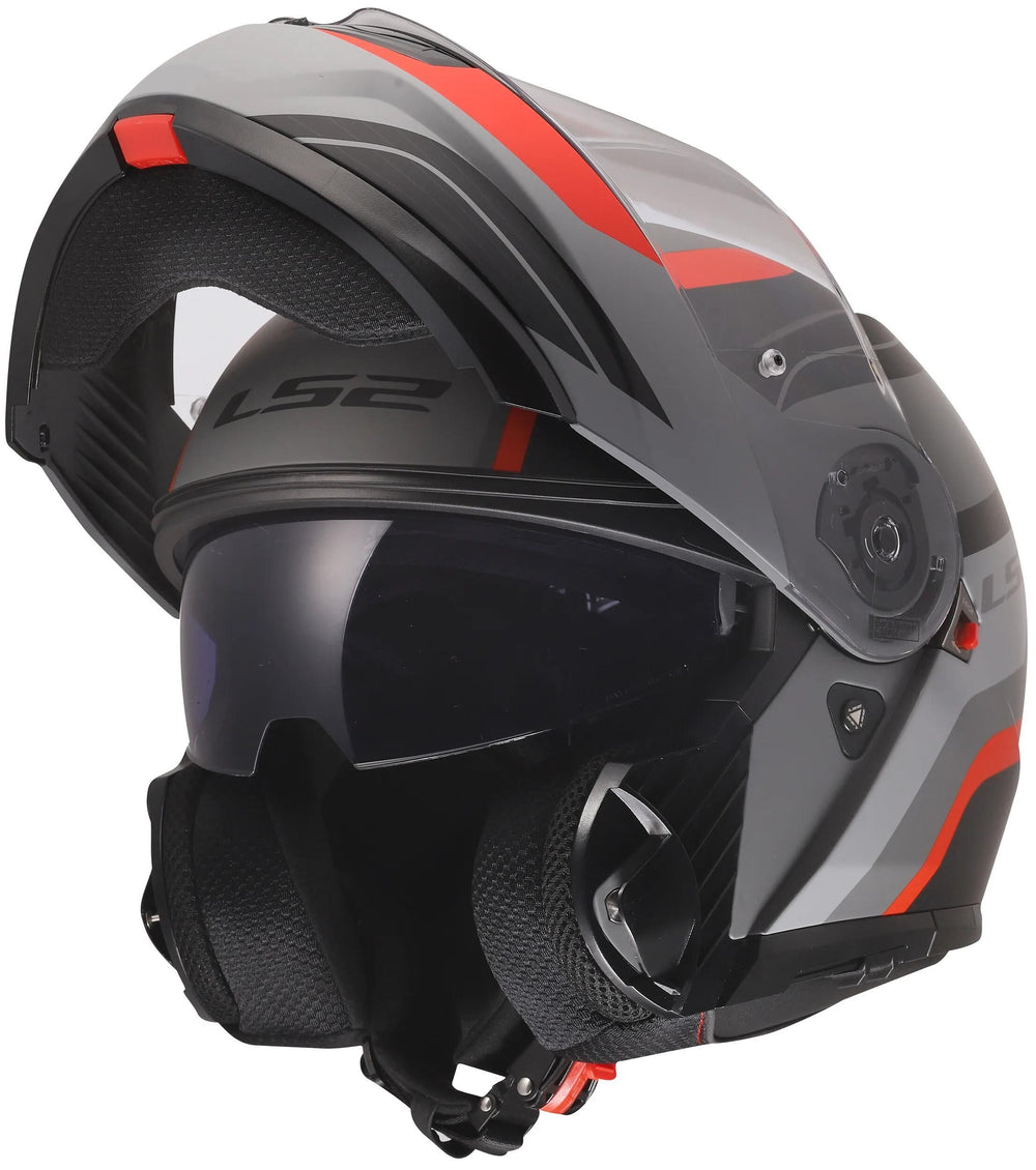 Ls2 klapphelm ff908 strobe ii monza helmets ff908 strobe monza black grey red xxl