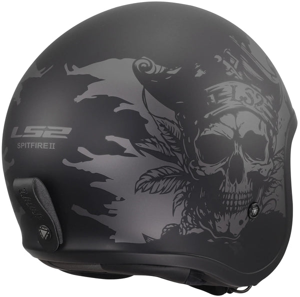 Ls2 jethelm of599 spitfire ii willy helmet of599 spitfire ii willy black grey xl