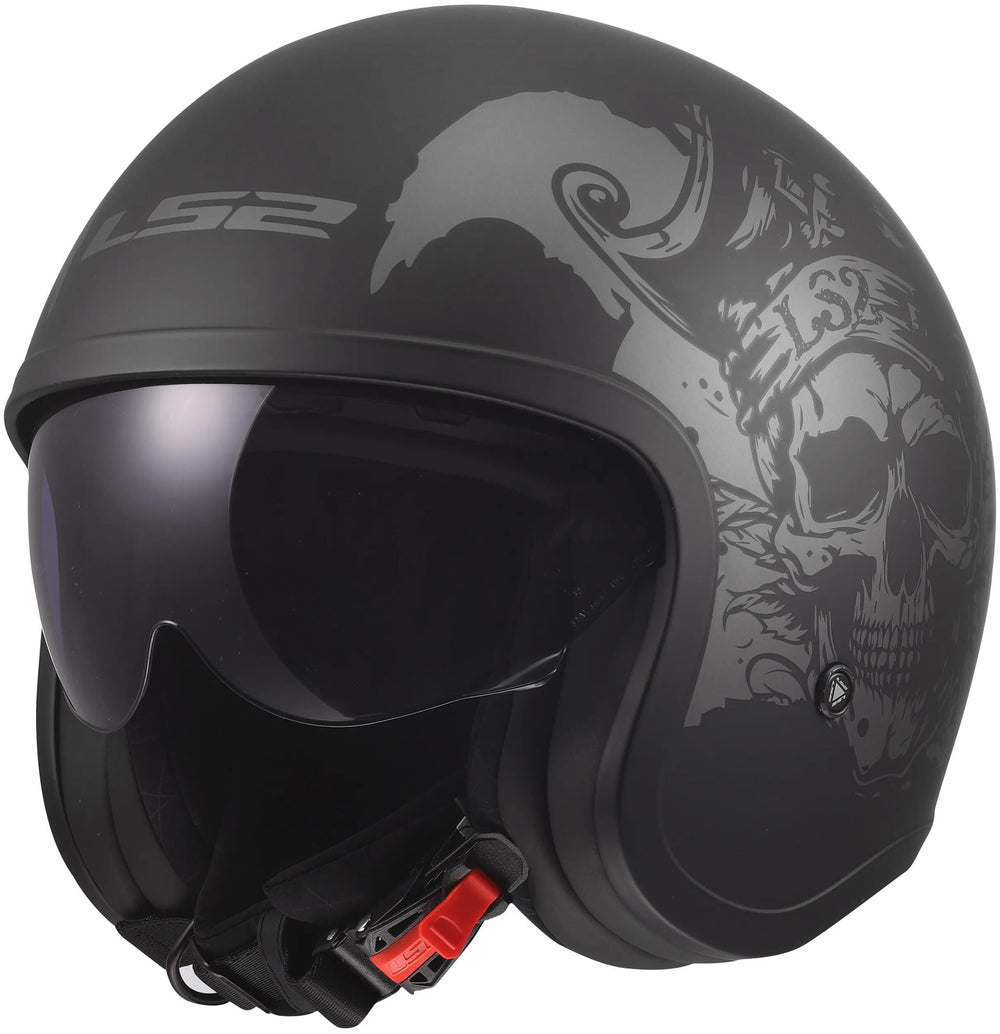 Ls2 jethelm of599 spitfire ii willy helmet of599 spitfire ii willy black grey xxl