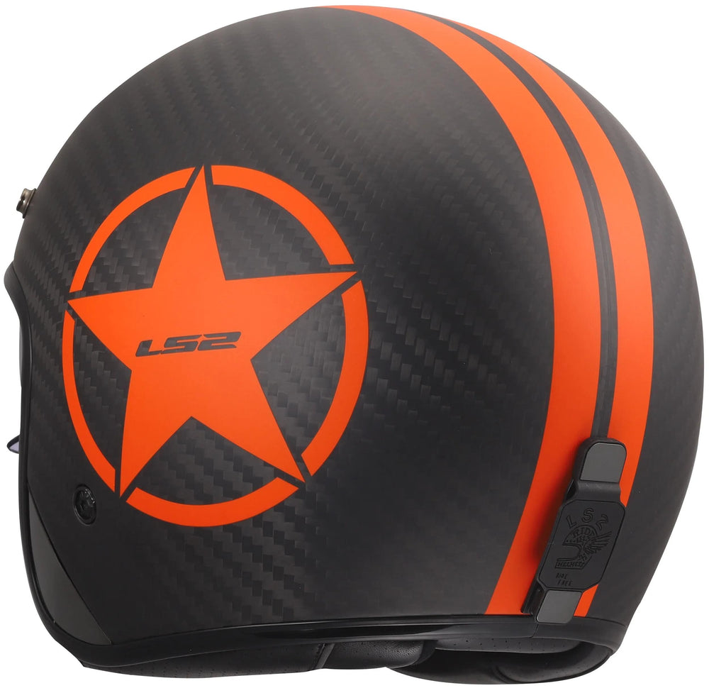 Ls2 jethelm of601 bob ii carbon star helmet of601 bob ii carbon star orange gr. s