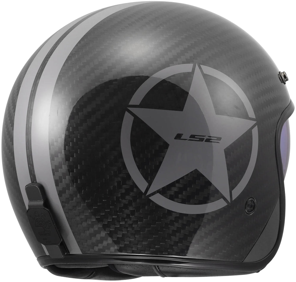 Ls2 jethelm of601 bob ii carbon star helmet of601 bob ii carbon star gray gr. m