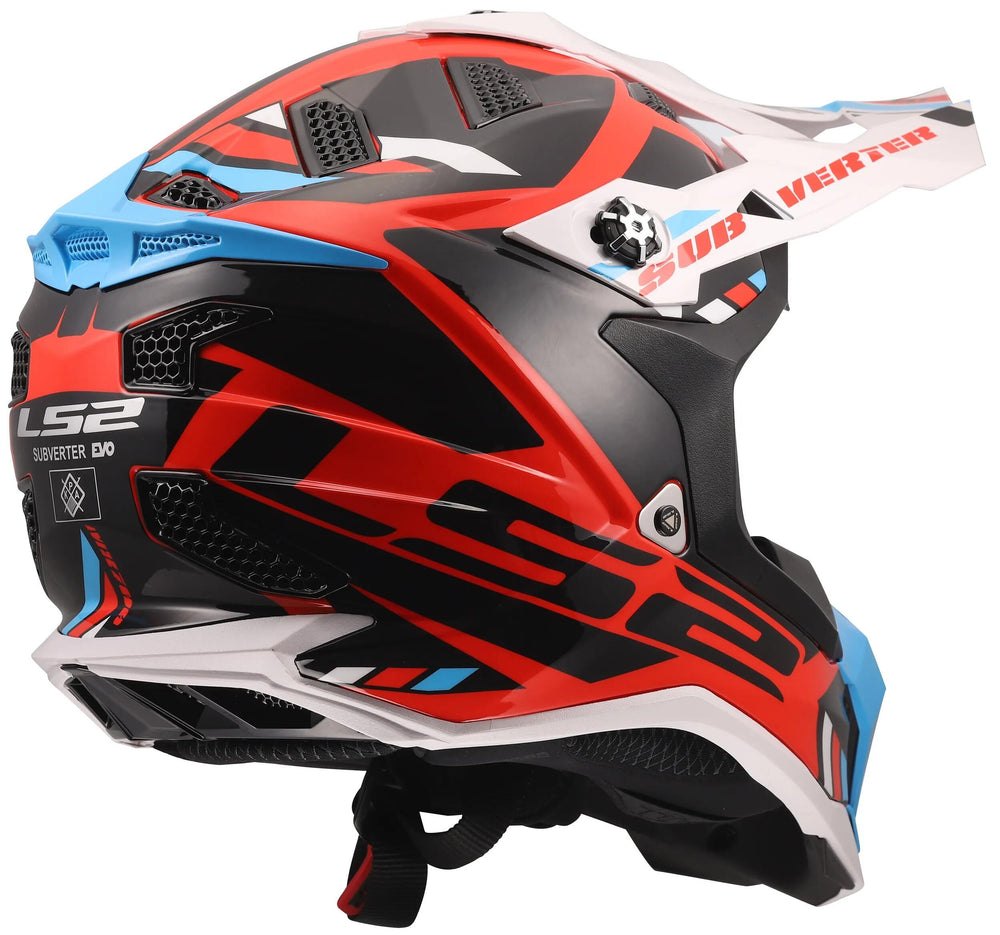Ls2 crosshelm mx700 subverter evo ii stomp helmet mx700 subverte stomp white blue red xl