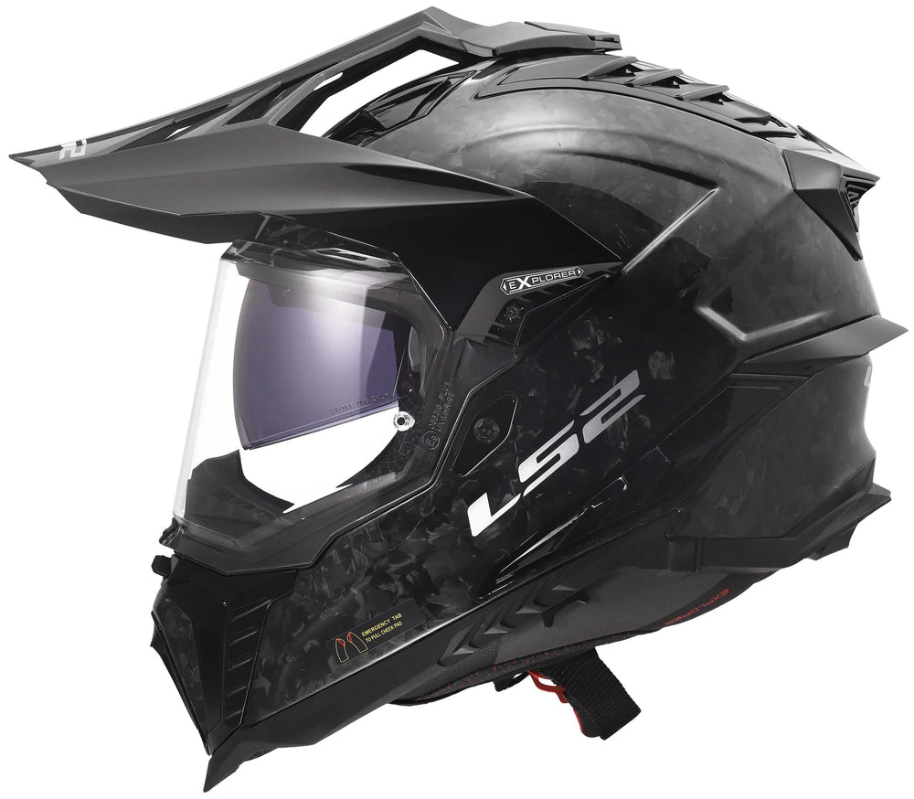Ls2 endurohelm mx701 explorer carbon forged helmet mx701 explorer forged carbon gr. l