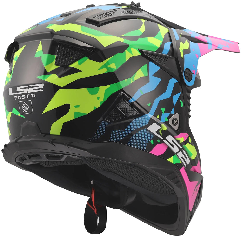 Ls2 crosshelm mx708 fast ii grotesk helmet mx708 fast ii grotesque bl pink green l