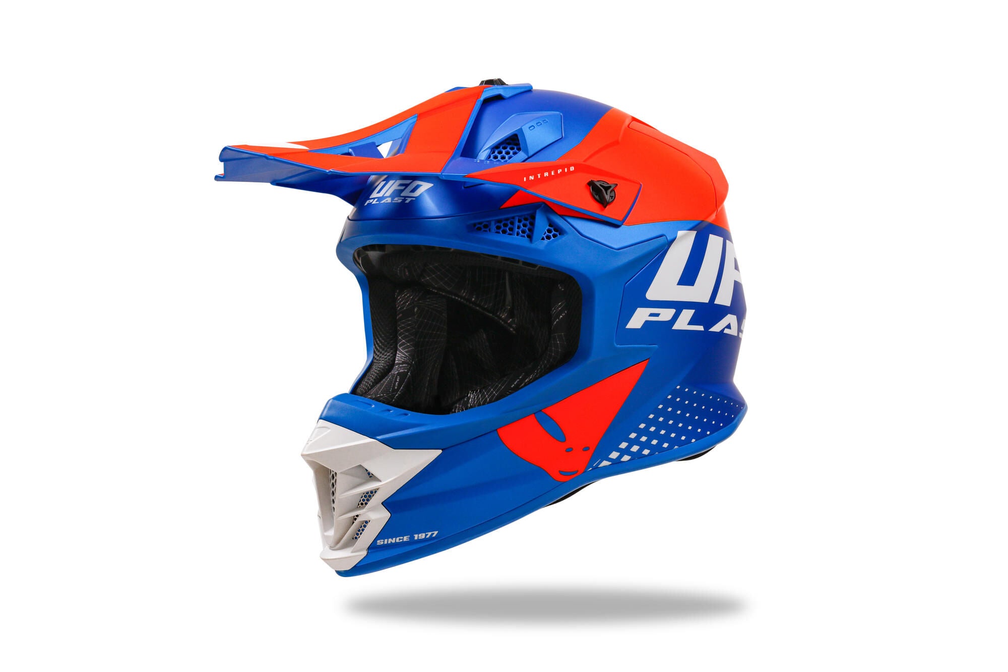 Ufo plast crosshelm intrepid helmet interpid s blue orange