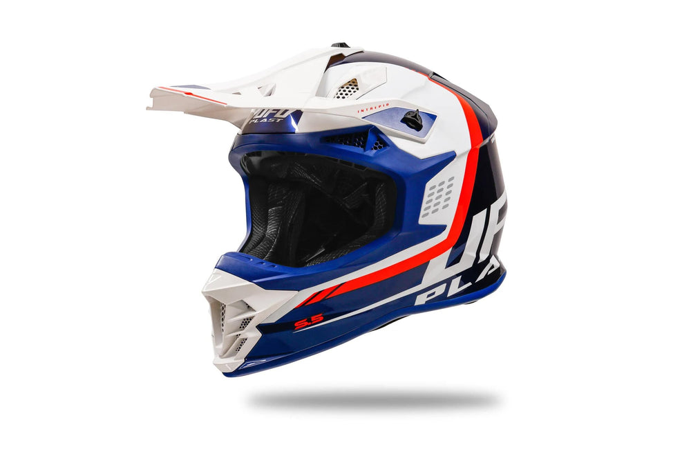 Ufo plast crosshelm intrepid helmet interpid m blue white