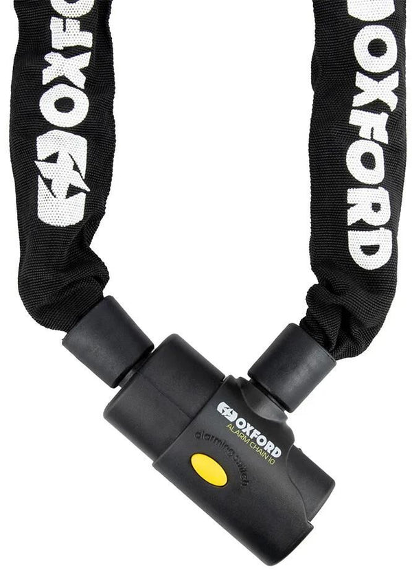 Oxford kettingslot alarm chain 10 chain link 10mm x 2,0m black alarm
