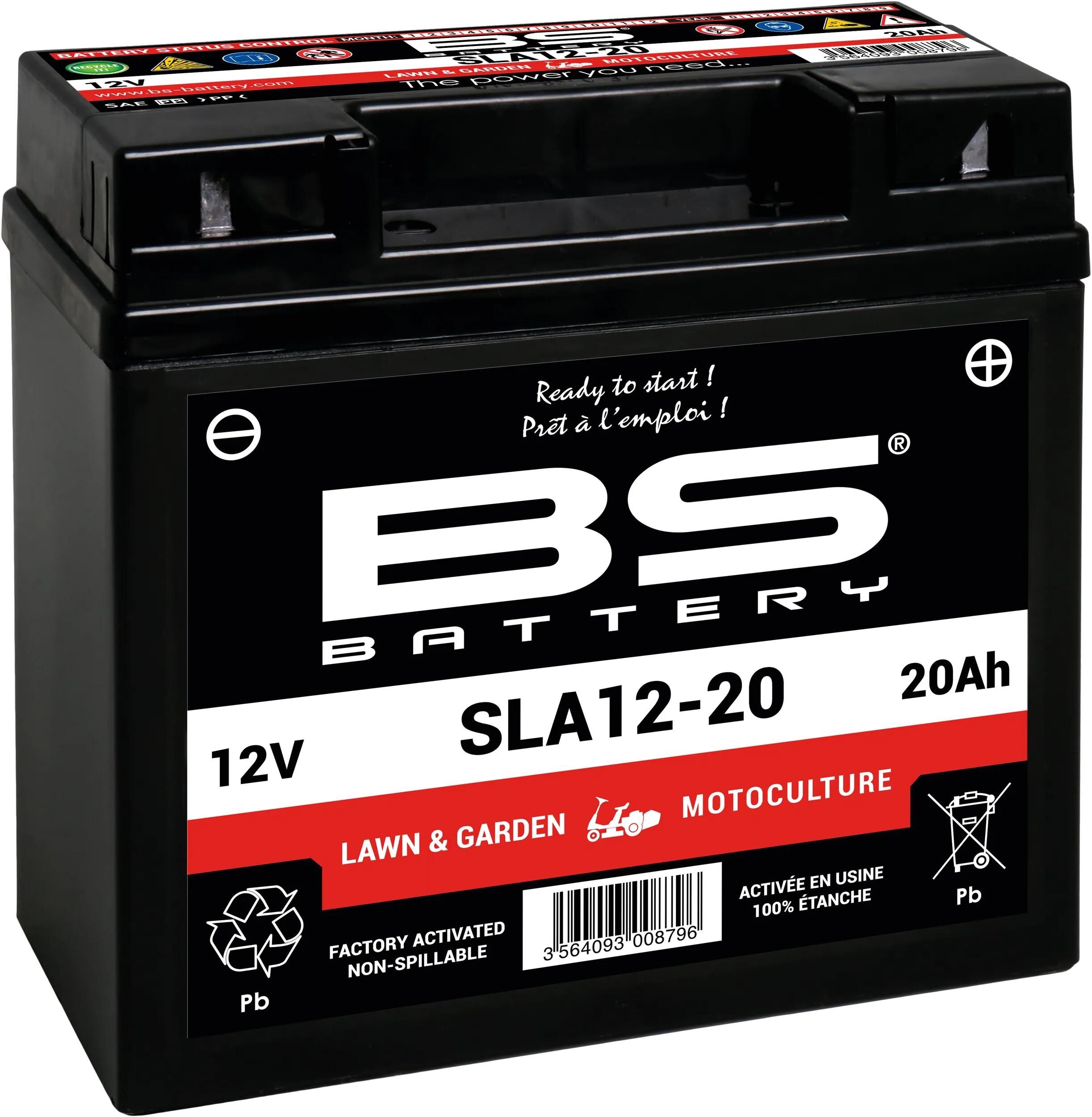 Bs-battery batterie 12-20 battery 12-20 bs sla garden