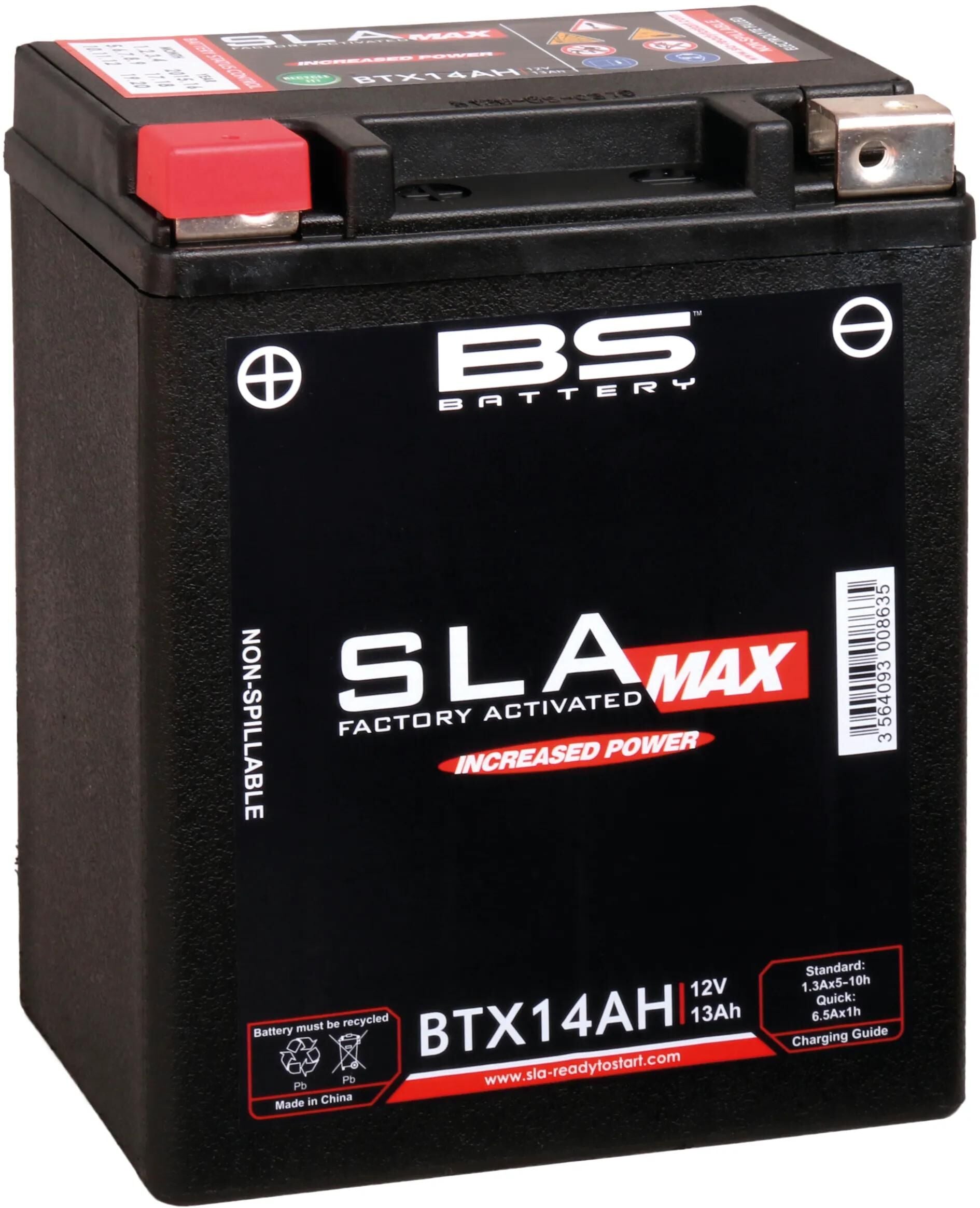 Bs-battery batterie btx14ah btx14ah-bs battery btx14ah bs sla-max
