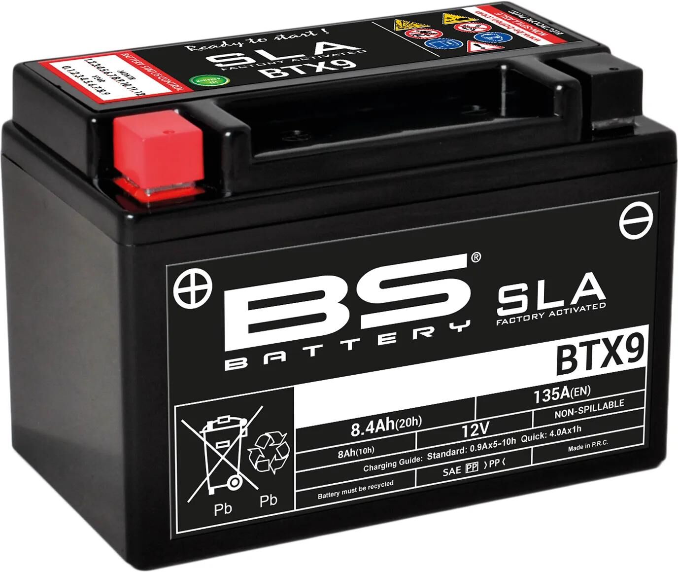 Bs-battery batterie btx9 btx9-bs btx9 battery bs sla