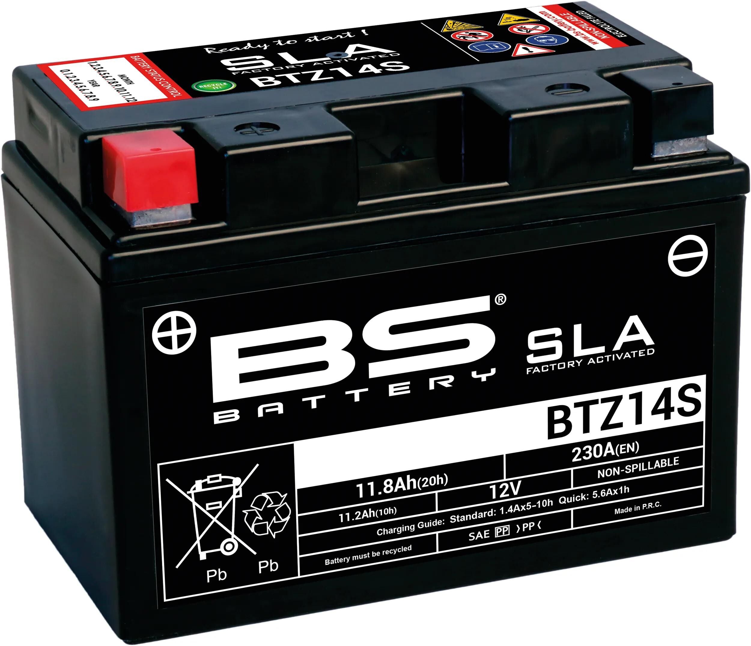 Bs-battery batterie btz14s btz14s-bs battery btz14s bs sla