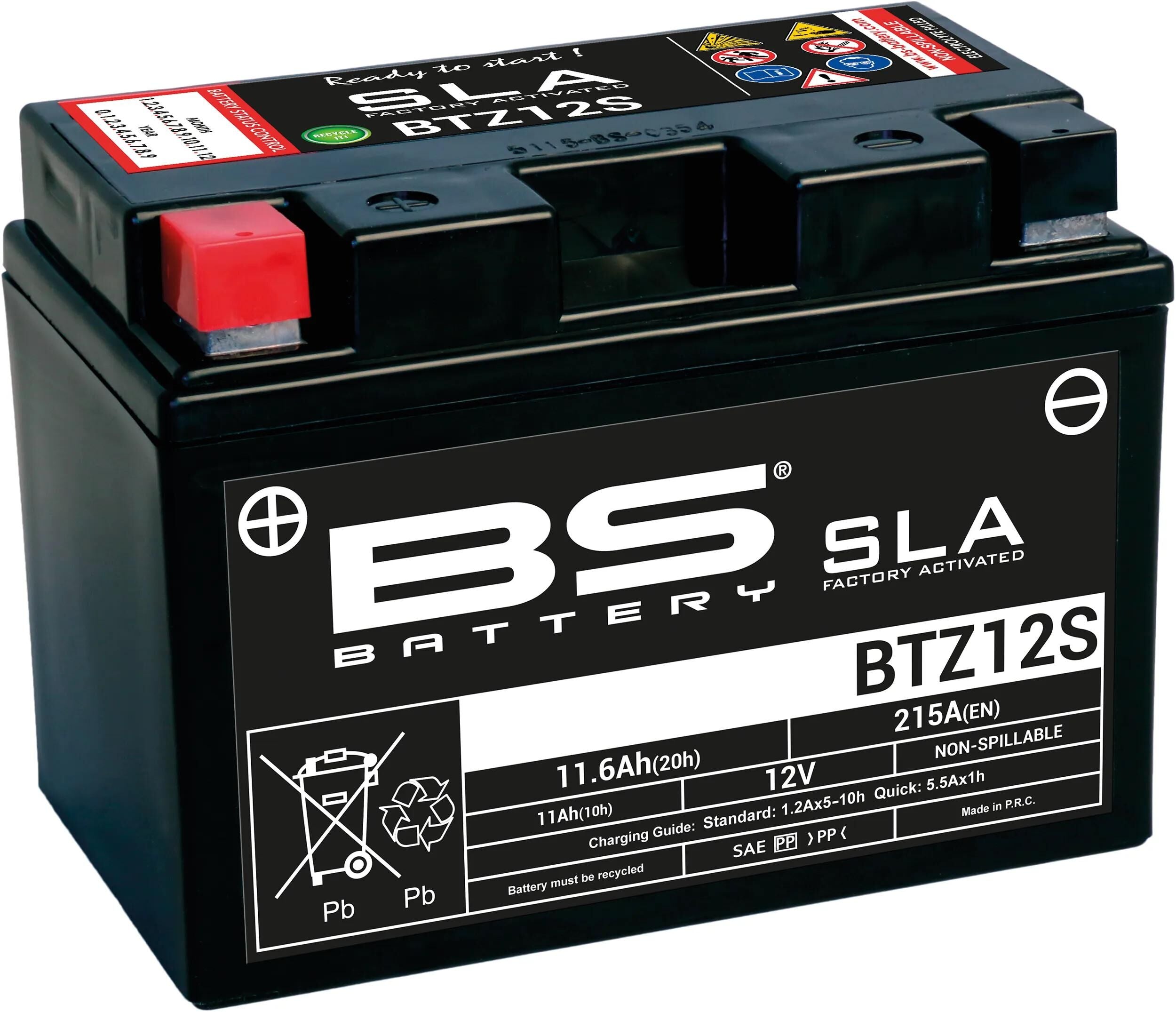 Bs-battery batterie btz12 btz12s-bs battery btz12s bs sla