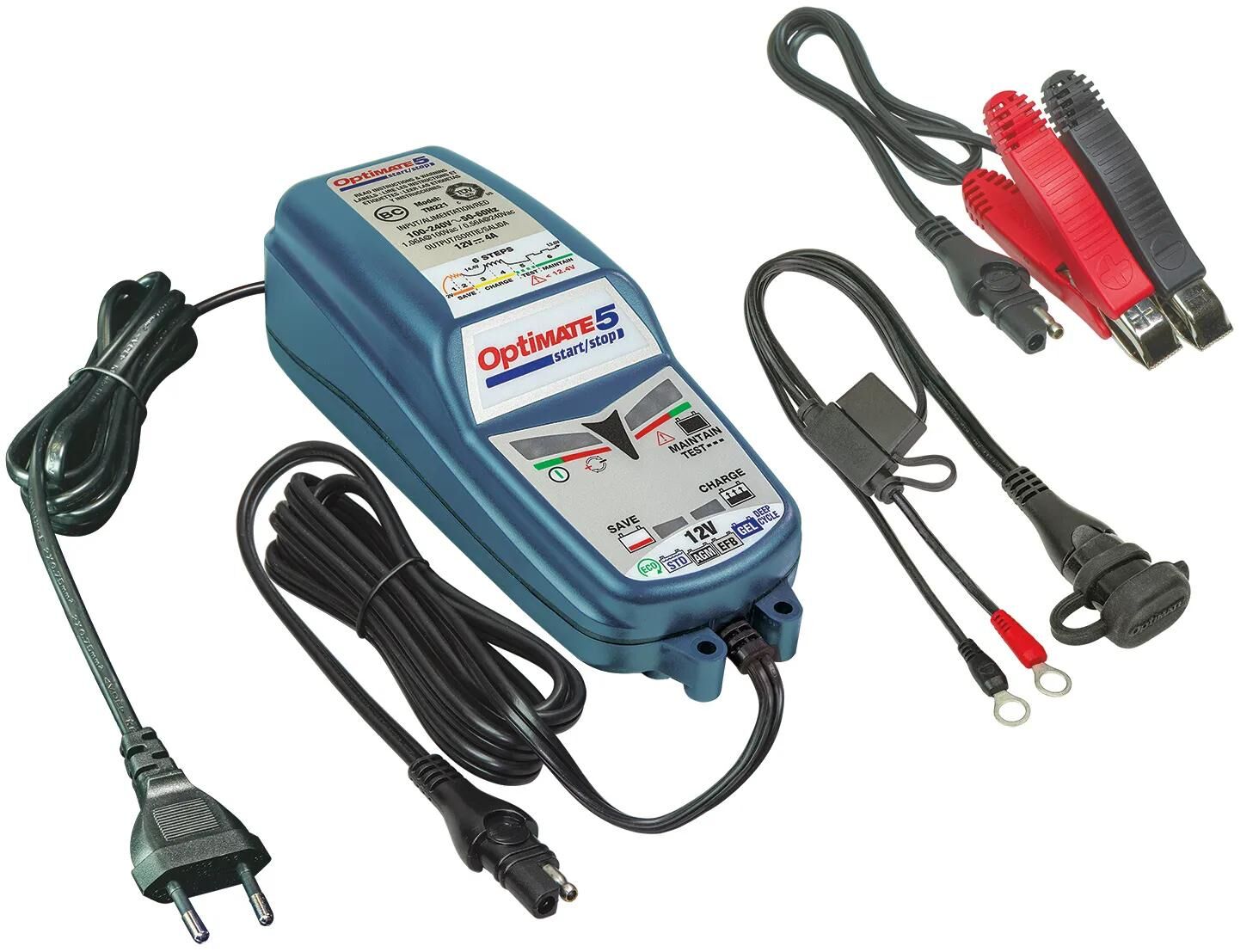 Tecmate batterieladegerät optimate 5 start stop optimate 5 charger 4a