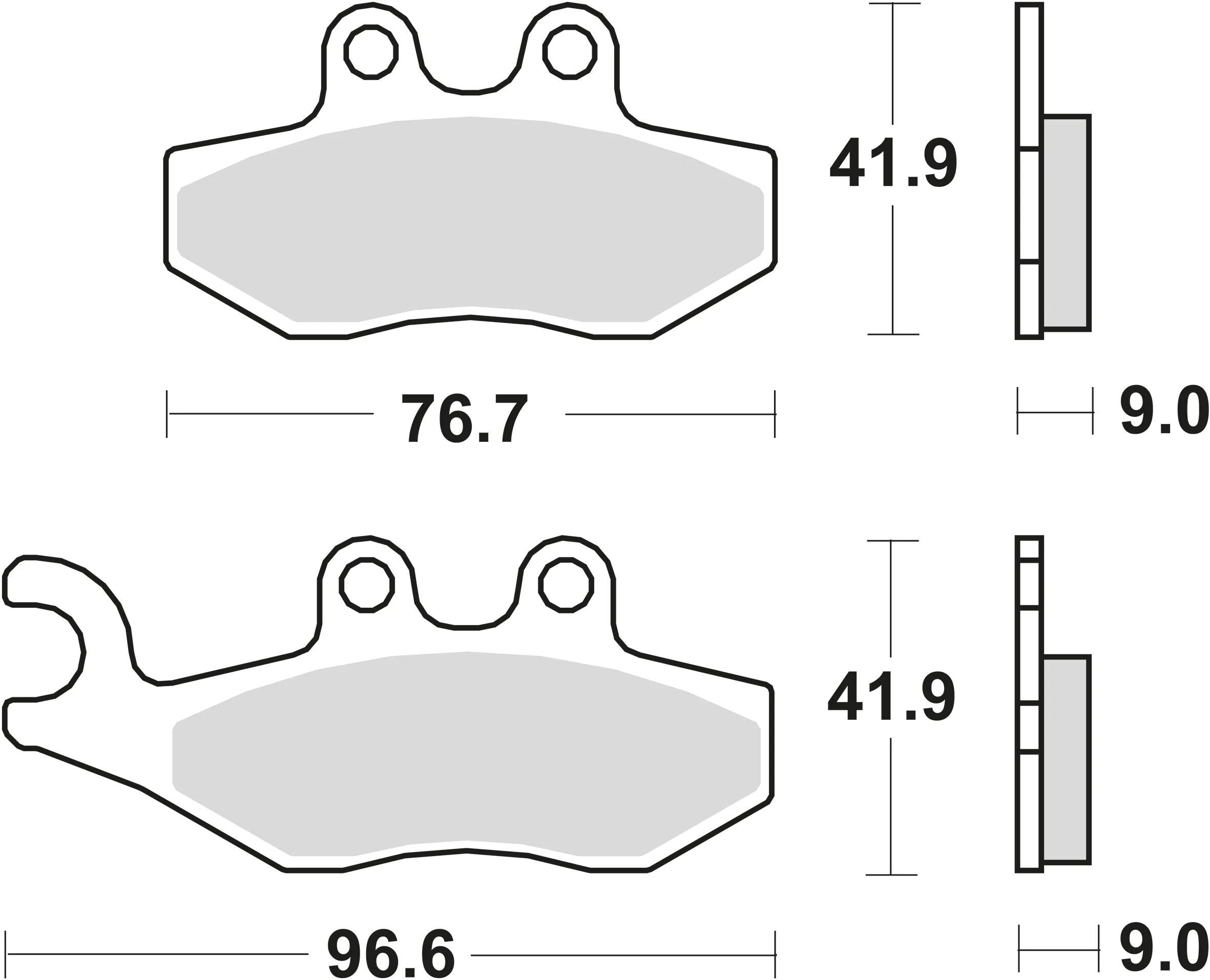 Trw bremsbelag mcb 744 brake pads sinter mcb744srm
