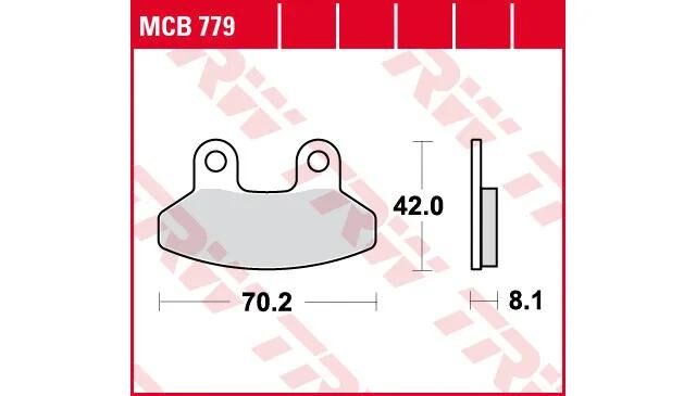 Trw bremsbelag mcb 779 brake pads organ. mcb 779
