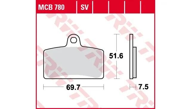 Trw bremsbelag mcb 780 brake pads organ. mcb 780